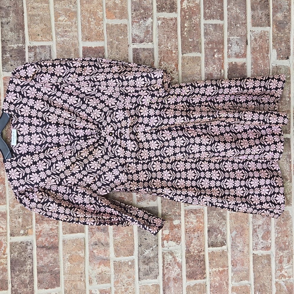 Sandro floral-print v-neck dress Size S - Picture 6 of 10